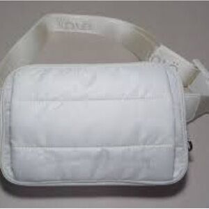 White Lole hand warmer belt bag
